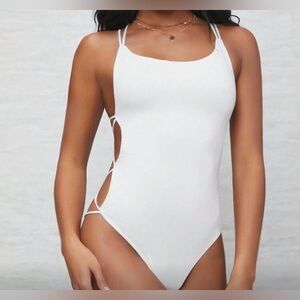 SHEIN White Strappy Bodysuit
